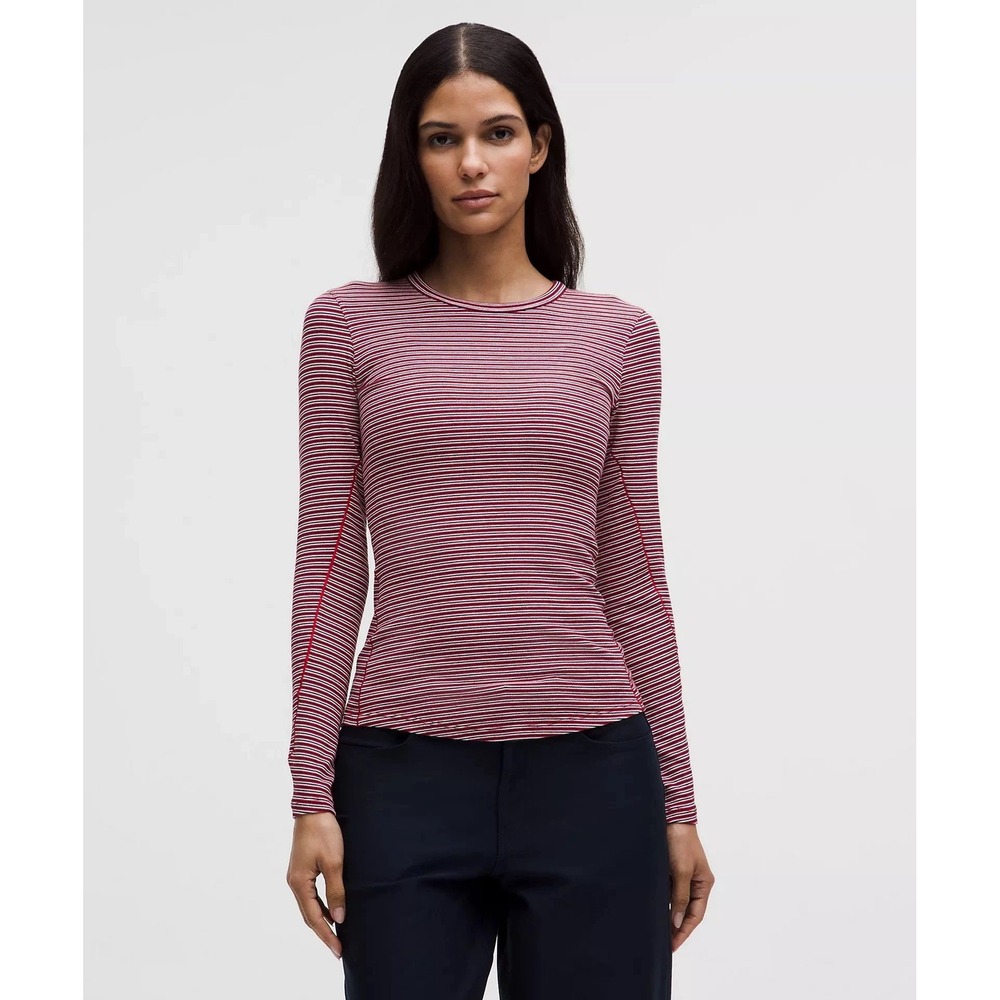 Lululemon Hold Tight Long Sleeve Shirt Striped Size 6